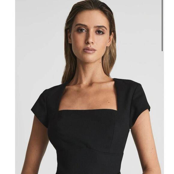 NWOT Women’s Reiss Haisley Tailored Dress in Black SZ 4 - Picture 2 of 8